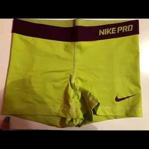 Neon green Nike pro